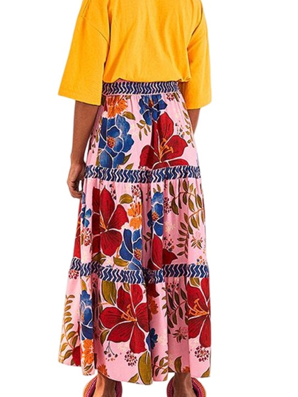 FARM RIO Florisbela Tiered Maxi Skirt Large - Picture 11 of 14